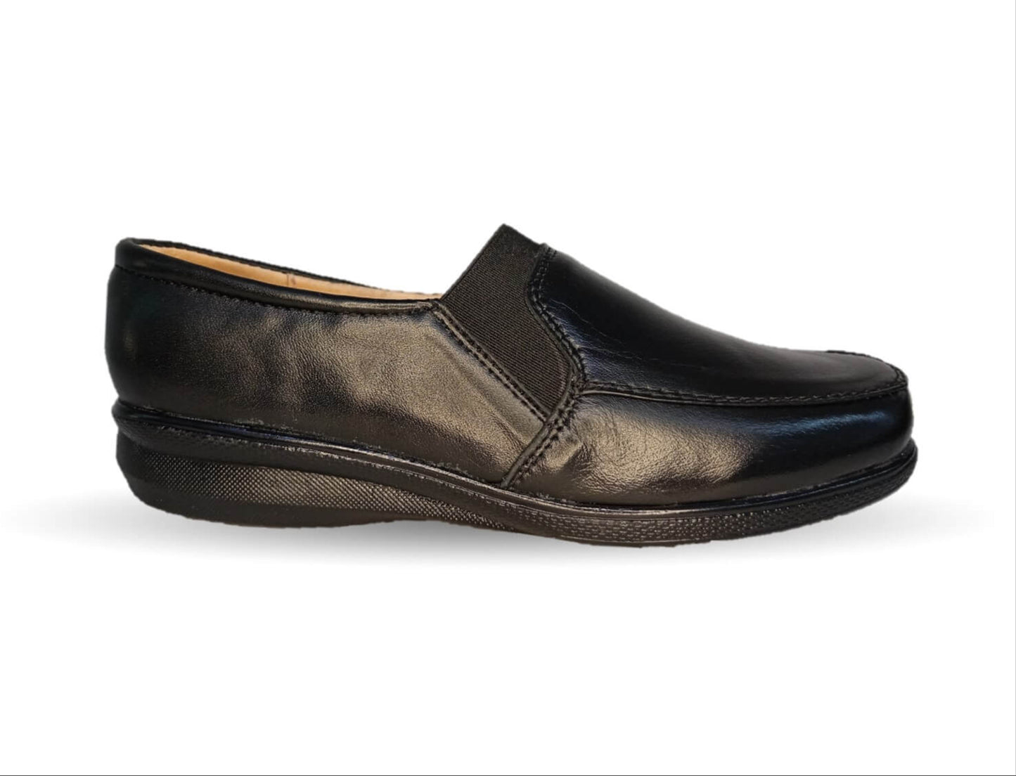 Zapato de Confort de piel de cordero Bella Confort 300 Negro para mujer