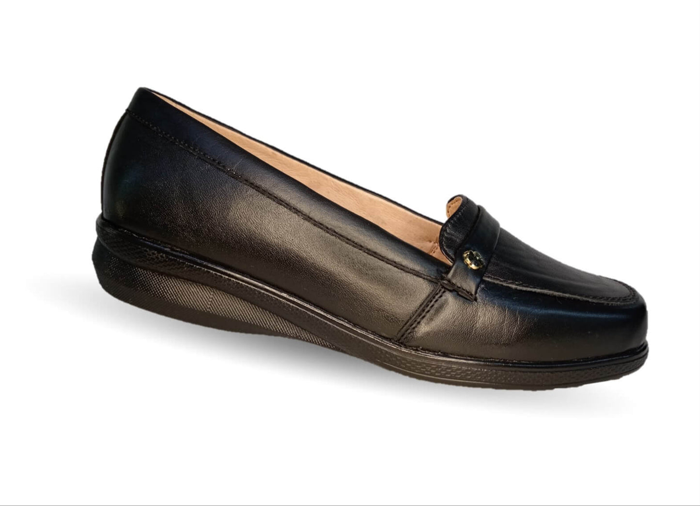 Zapato de Confort de piel de cordero Bella Confort 301 Negro para mujer