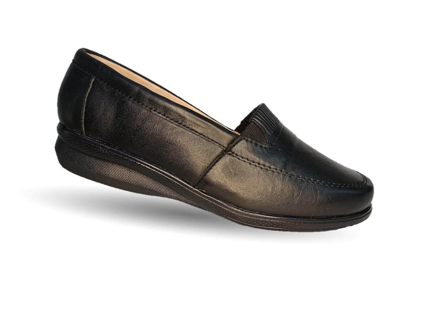Zapato de Confort de piel de cordero Bella Confort 311 Negro para mujer