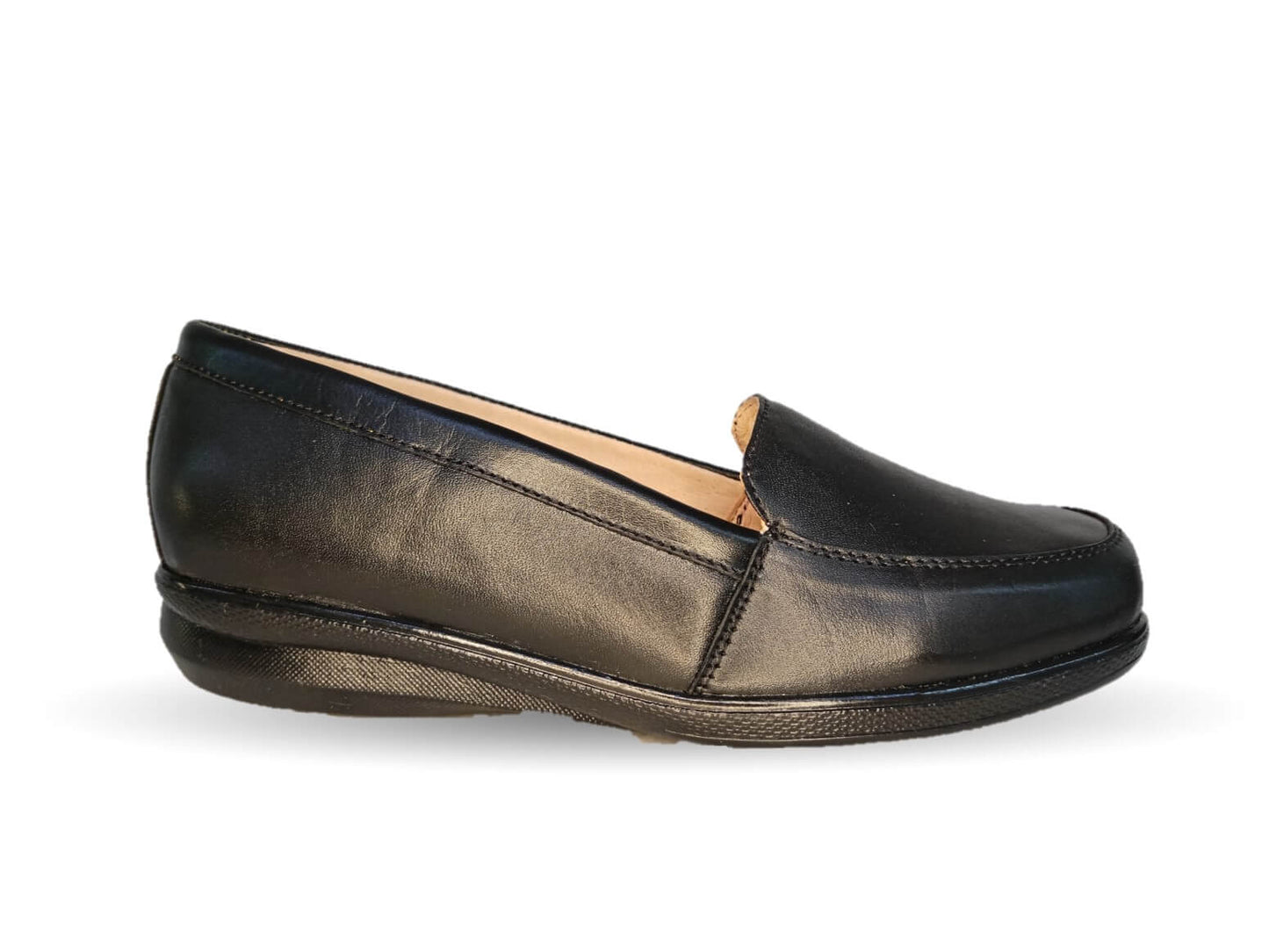 Zapato de Confort de piel de cordero Bella Confort 321 Negro para mujer