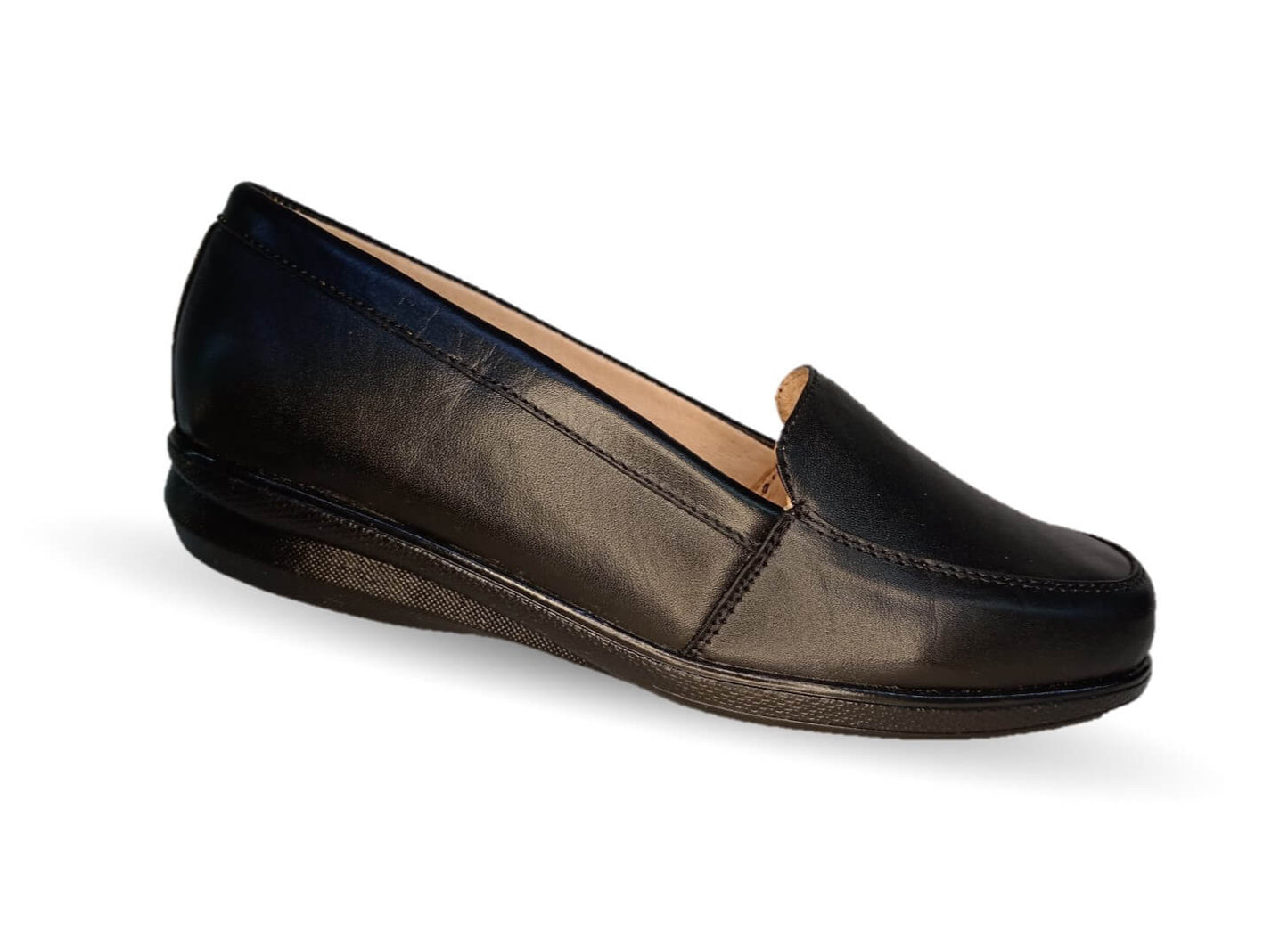 Zapato de Confort de piel de cordero Bella Confort 321 Negro para mujer