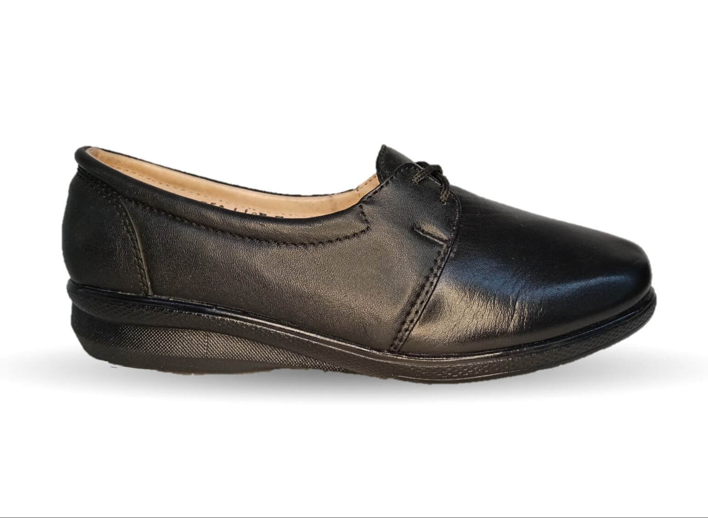 Zapato de Confort de piel de cordero Bella Confort 750 Negro para mujer