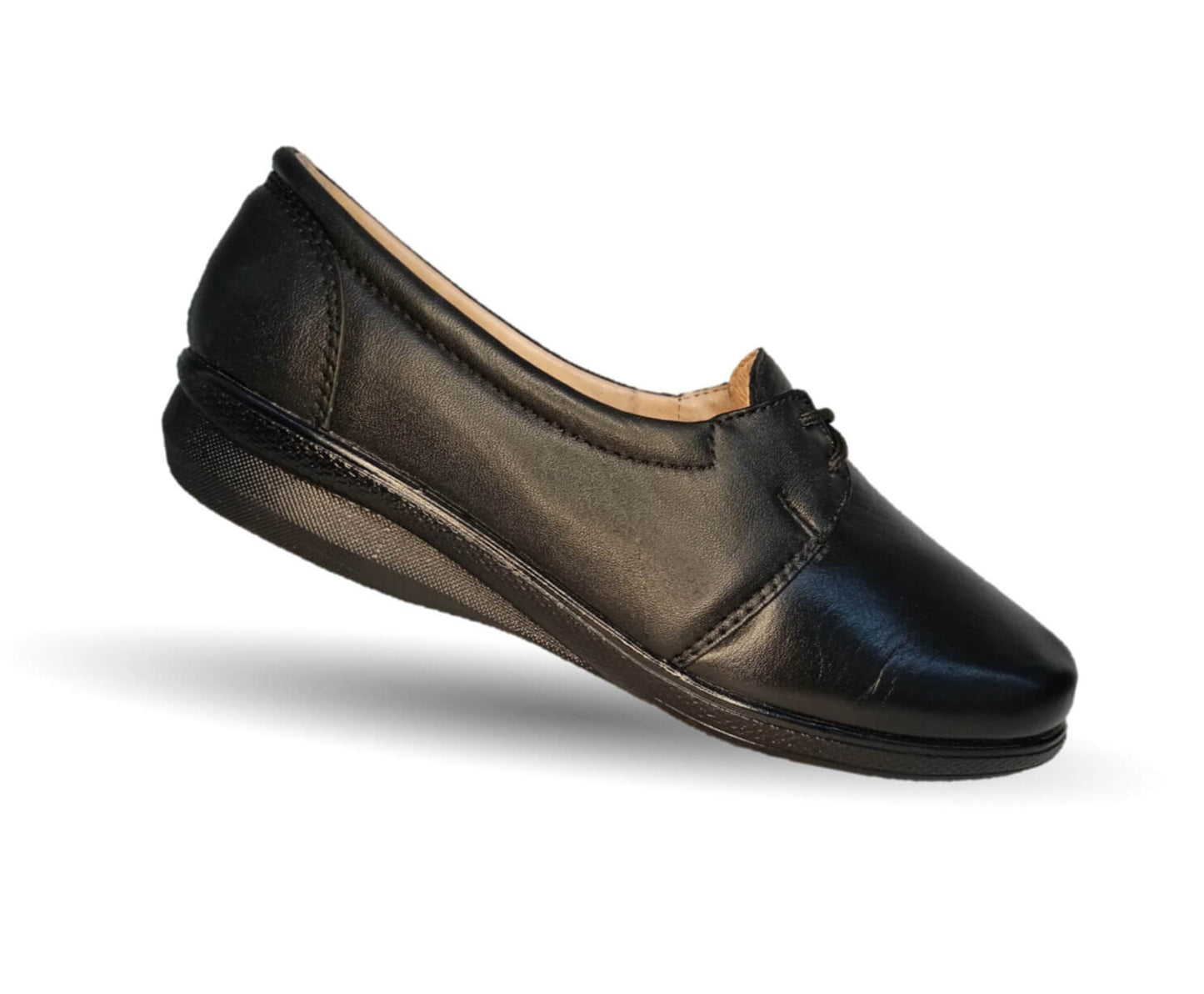 Zapato de Confort de piel de cordero Bella Confort 750 Negro para mujer