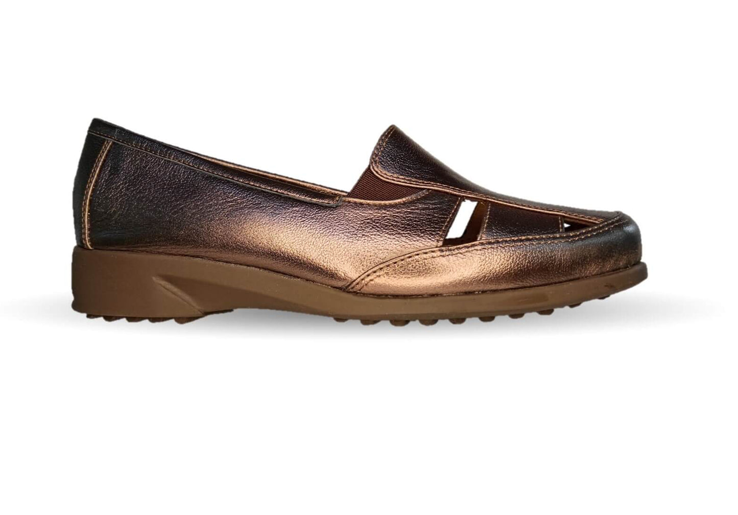 Zapato de Confort y Casual abierto de piel de ternera con Shock Point Capricho 15102 Fit Imán para mujer