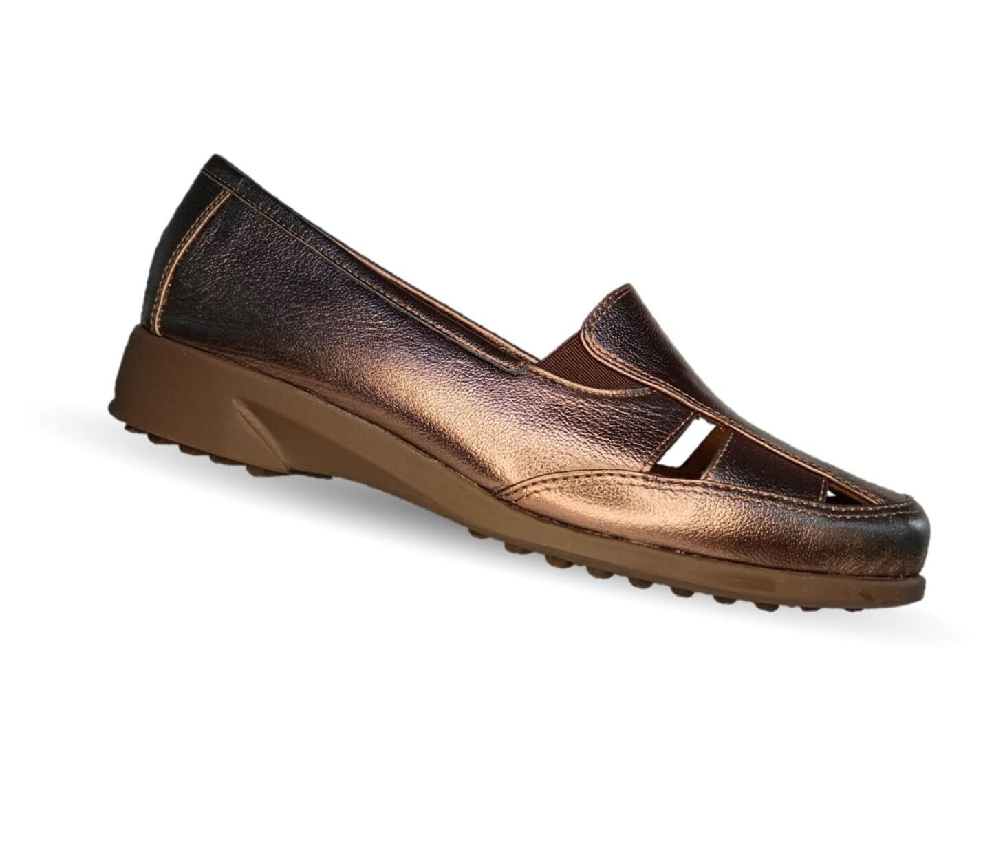 Zapato de Confort y Casual abierto de piel de ternera con Shock Point Capricho 15102 Fit Imán para mujer