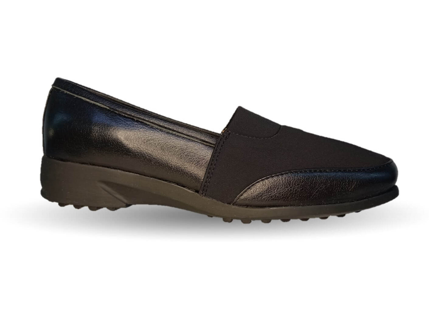Zapato de Confort y Casual de piel de ternera con Shock Point Capricho 1516 Negro para mujer