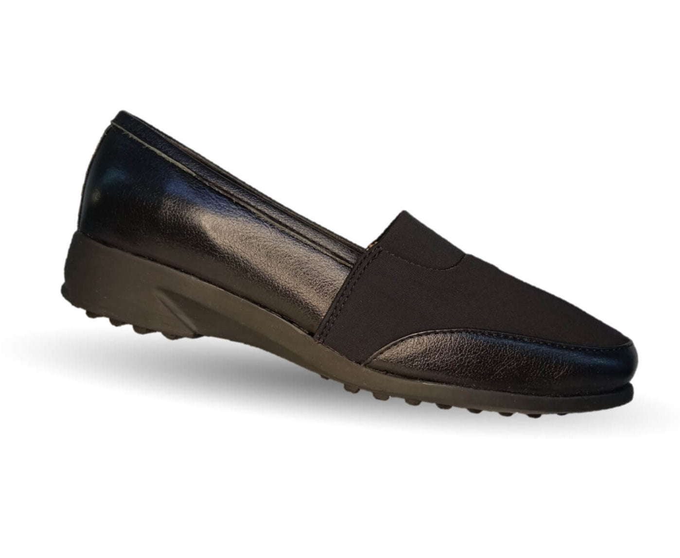 Zapato de Confort y Casual de piel de ternera con Shock Point Capricho 1516 Negro para mujer