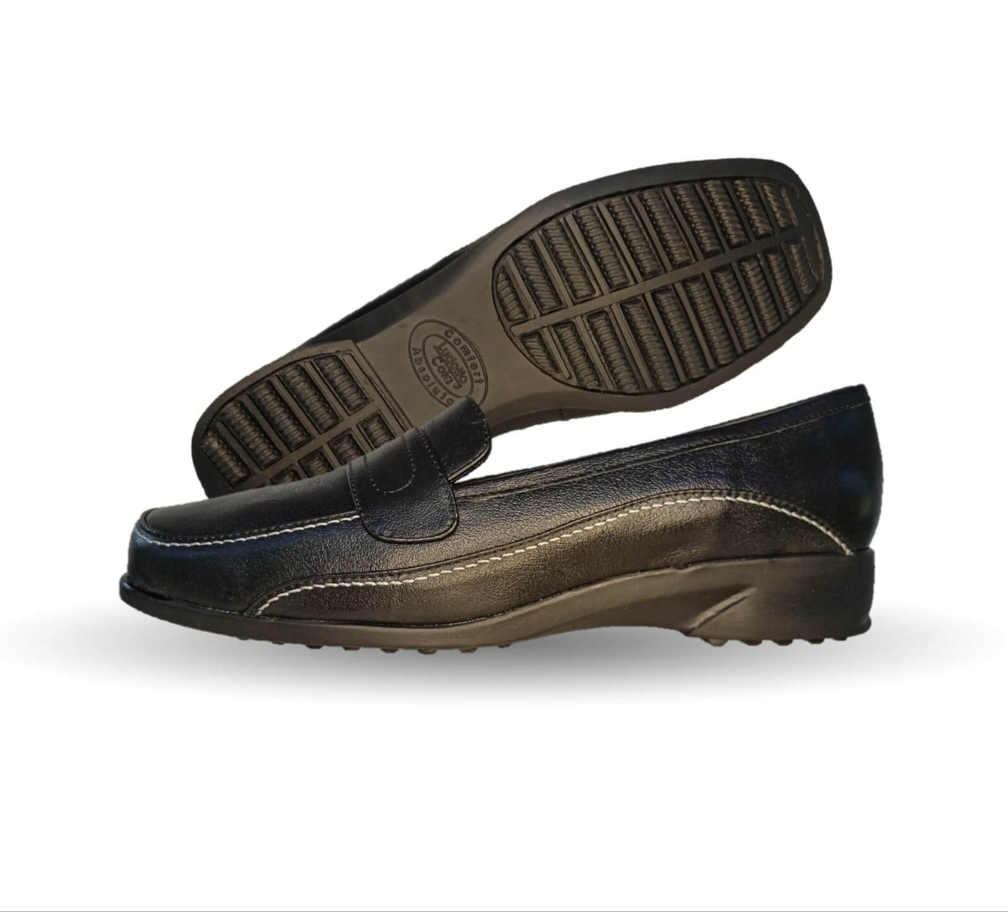 Zapato de Confort y Casual de piel de ternera con Shock Point Capricho 173 Negro para mujer