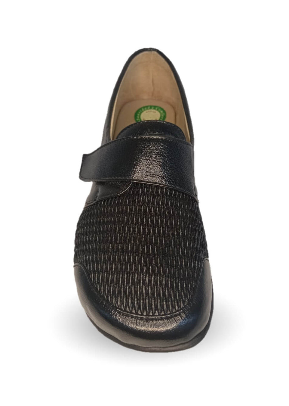 Zapato de Confort y Casual de piel de ternera con Shock Point Capricho 21067 Negro para mujer