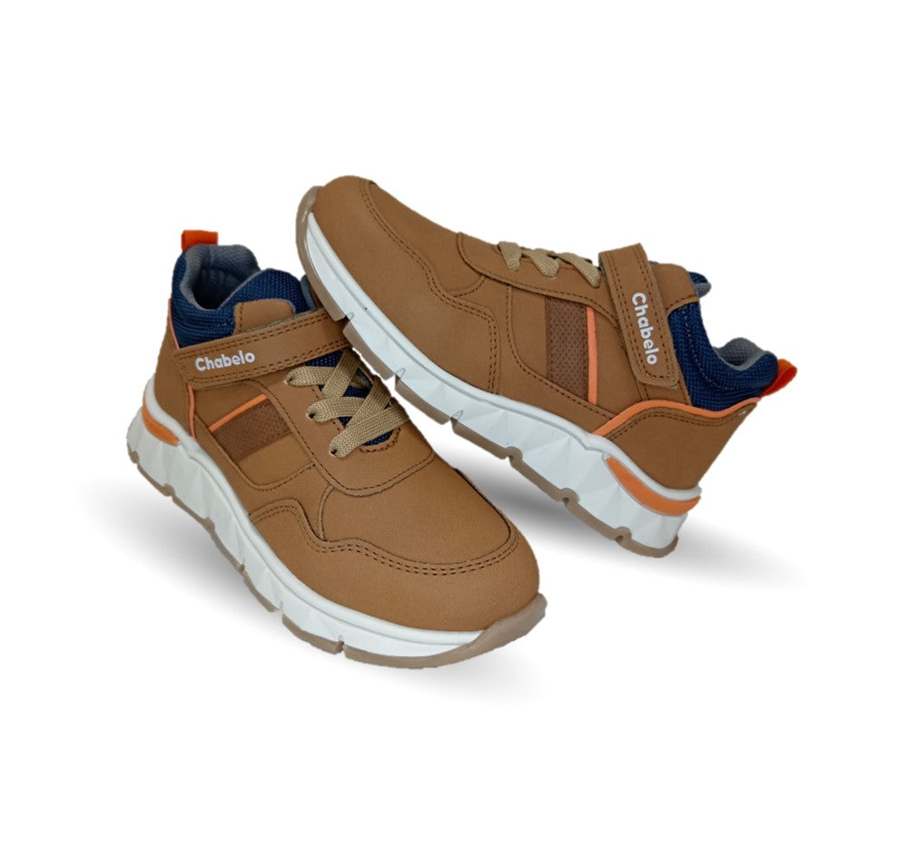 Zapato Casual con agujetas Chabelo 626 Café para niño