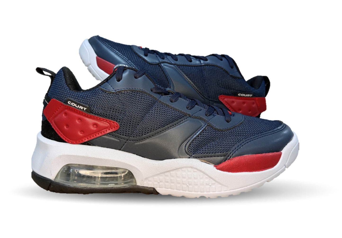 Tenis Deportivo con burbuja de aire Court 1131 Marino/Rojo para hombre