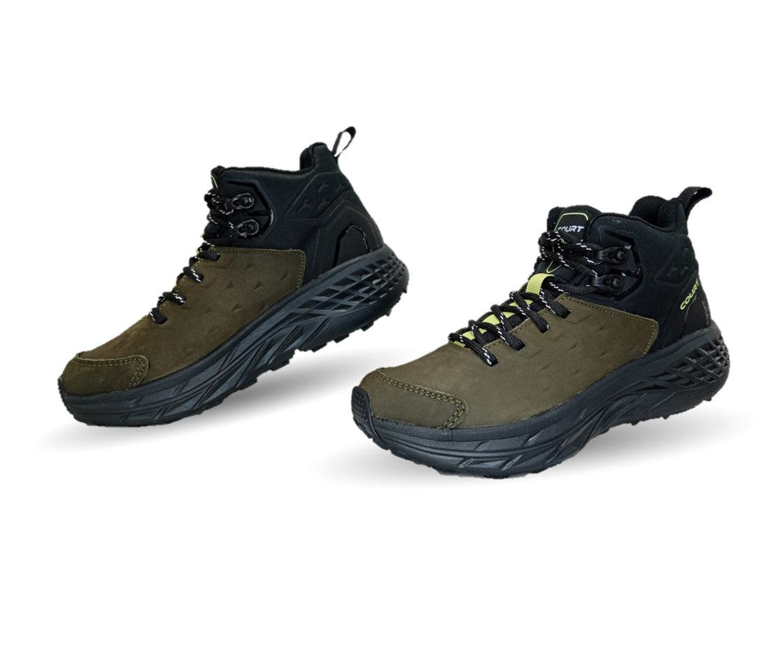 Bota hiking de piel con tecnología Infinity Sole Court 3643 Verde Militar para mujer