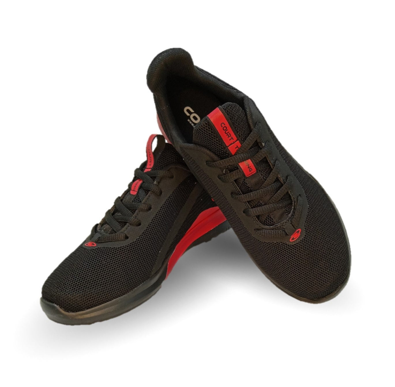 Tenis Deportivo Court 4041 Negro/Rojo para hombre