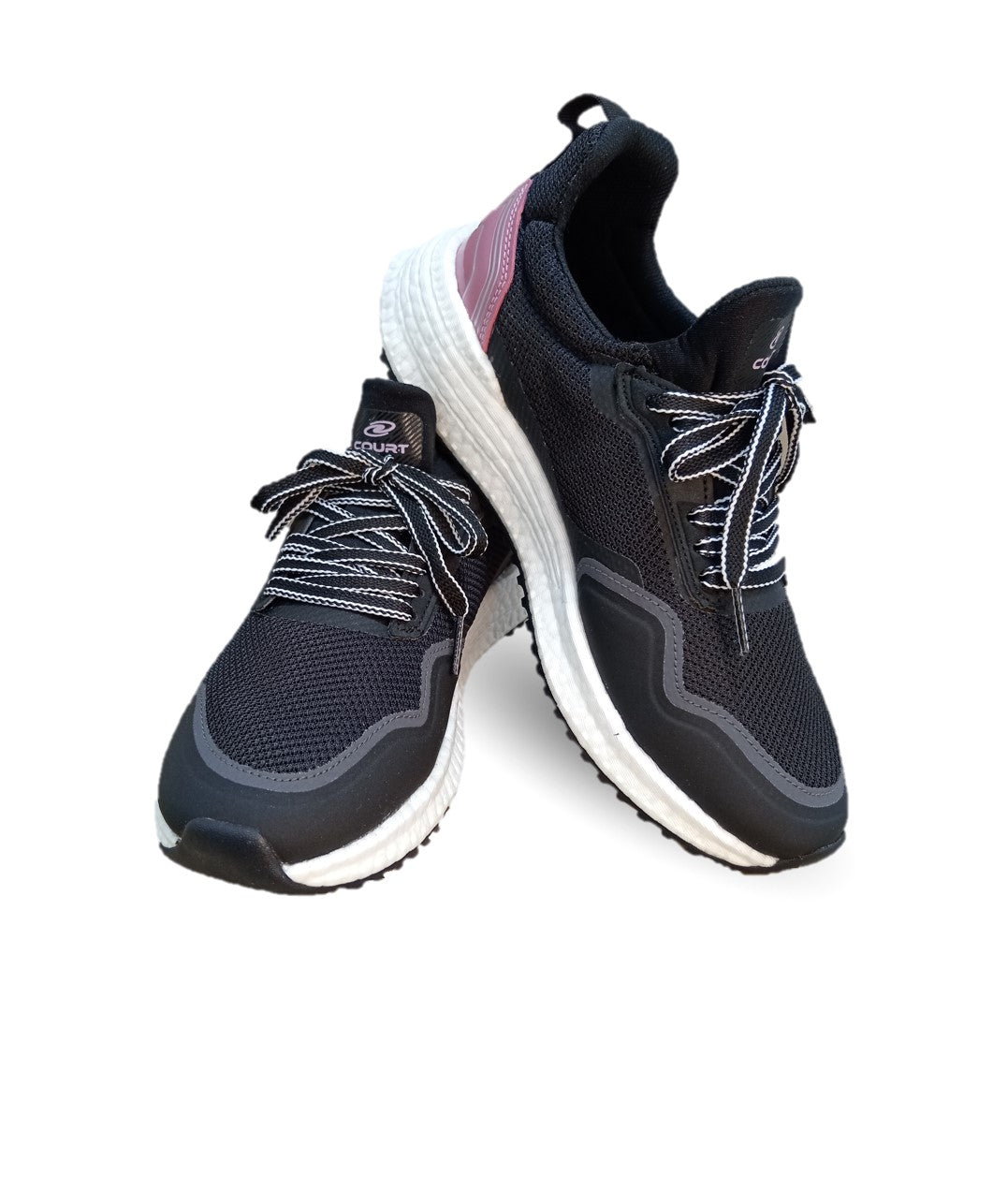 Tenis Deportivo Court 4442 Negro/Rosa para mujer