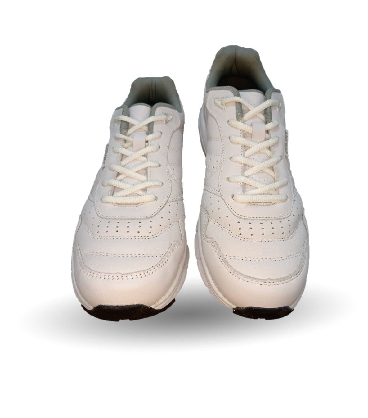 Tenis Deportivo y Escolar de piel con burbuja de aire Court 7726 Blanco/Blanco Unisex para joven, mujer y hombre