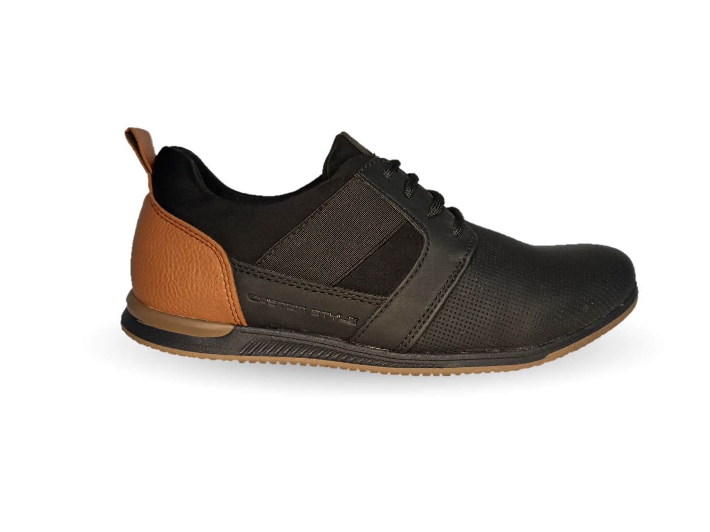 Zapato Casual Custom 2756 Negro/Camel para hombre