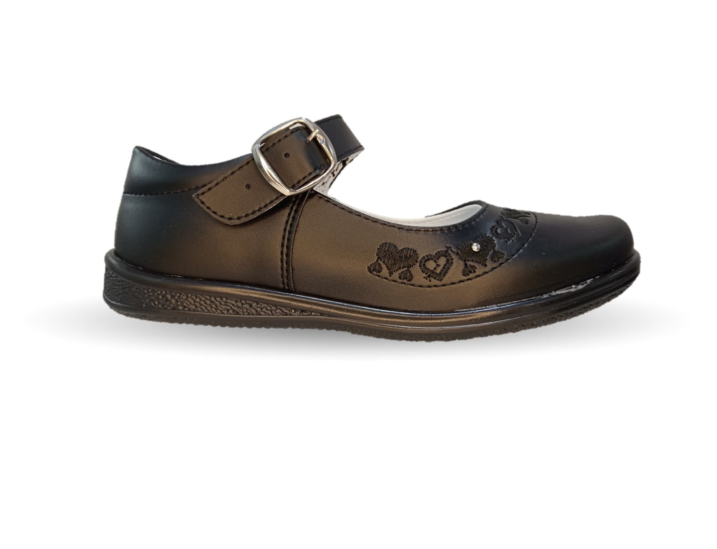 Zapato Escolar y Casual con hebilla Dulce Cereza 600 Negro para niña