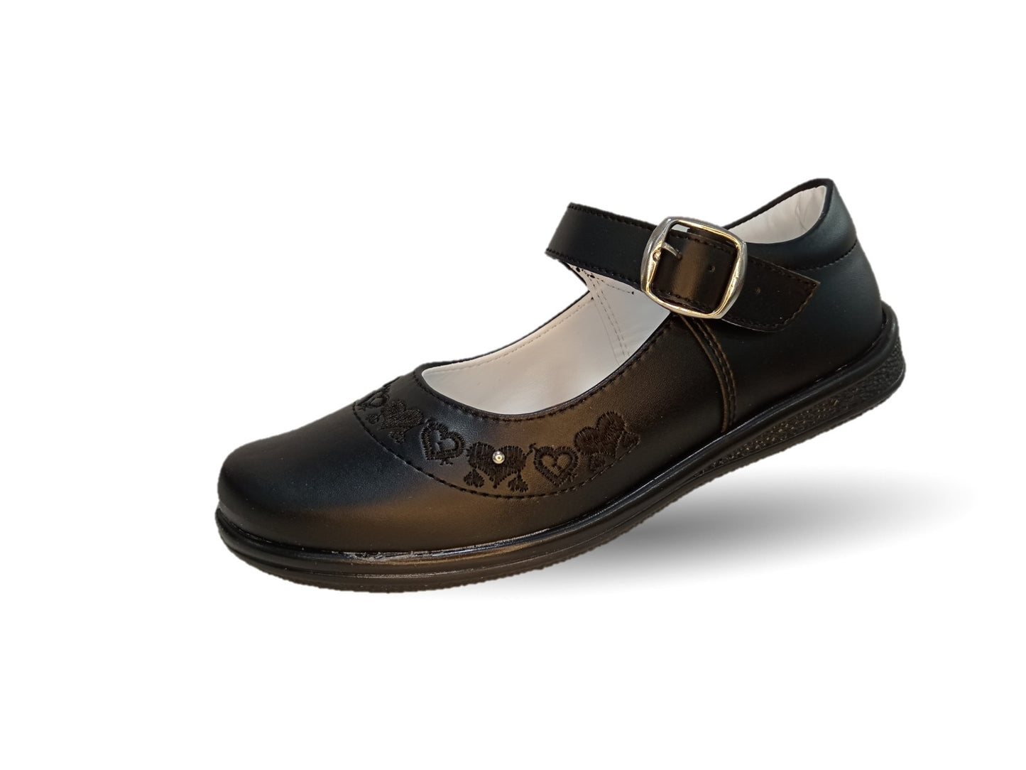 Zapato Escolar y Casual con hebilla Dulce Cereza 600 Negro para niña