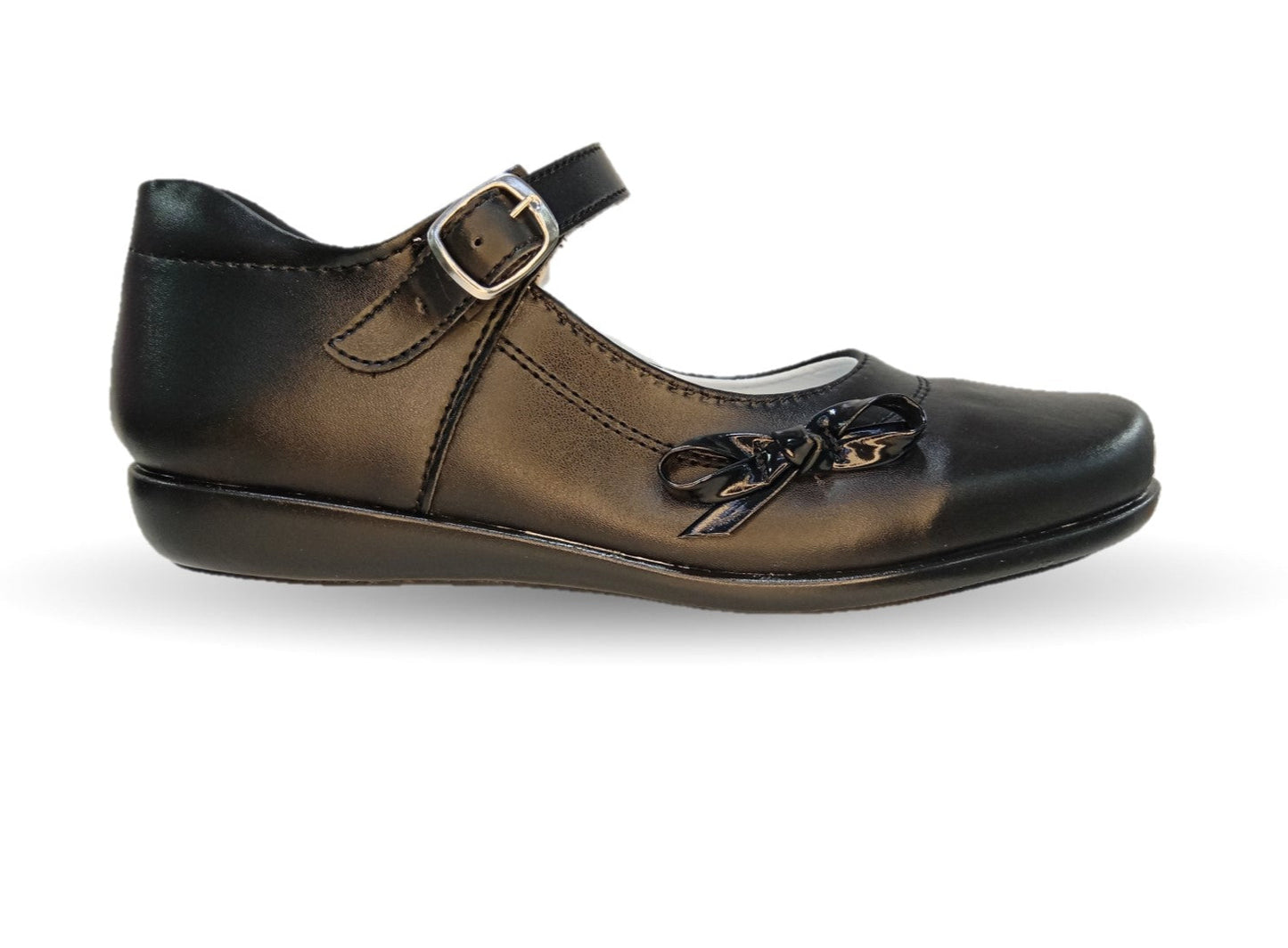 Zapato Escolar y Casual con hebilla Dulce Cereza 604 Negro para niña