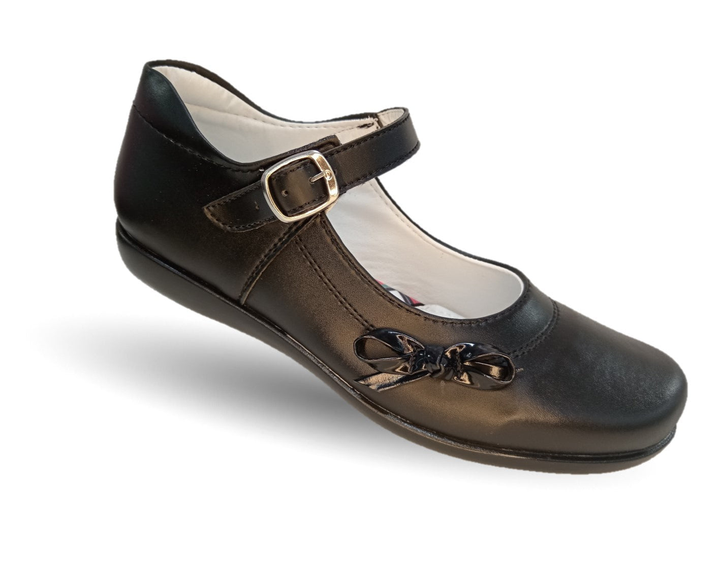 Zapato Escolar y Casual con hebilla Dulce Cereza 604 Negro para niña