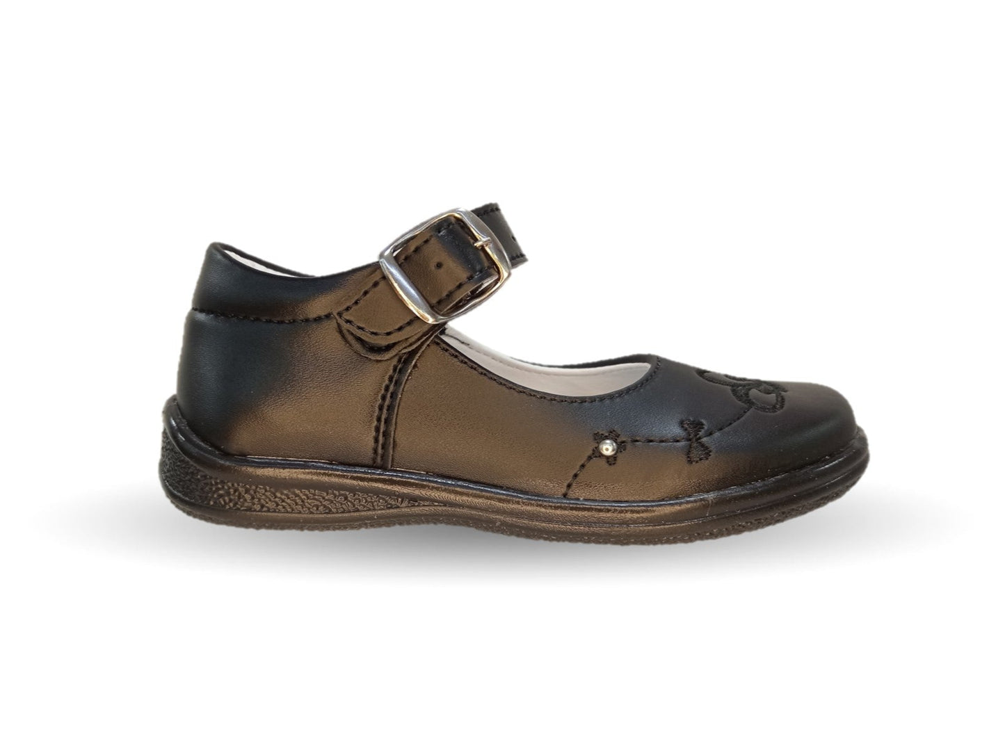 Zapato Escolar y Casual con hebilla Dulce Cereza 607 Negro para niña