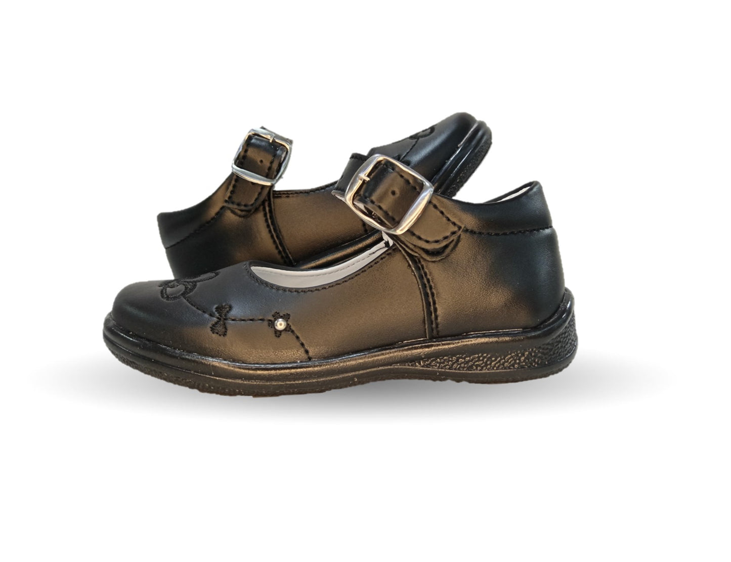 Zapato Escolar y Casual con hebilla Dulce Cereza 607 Negro para niña