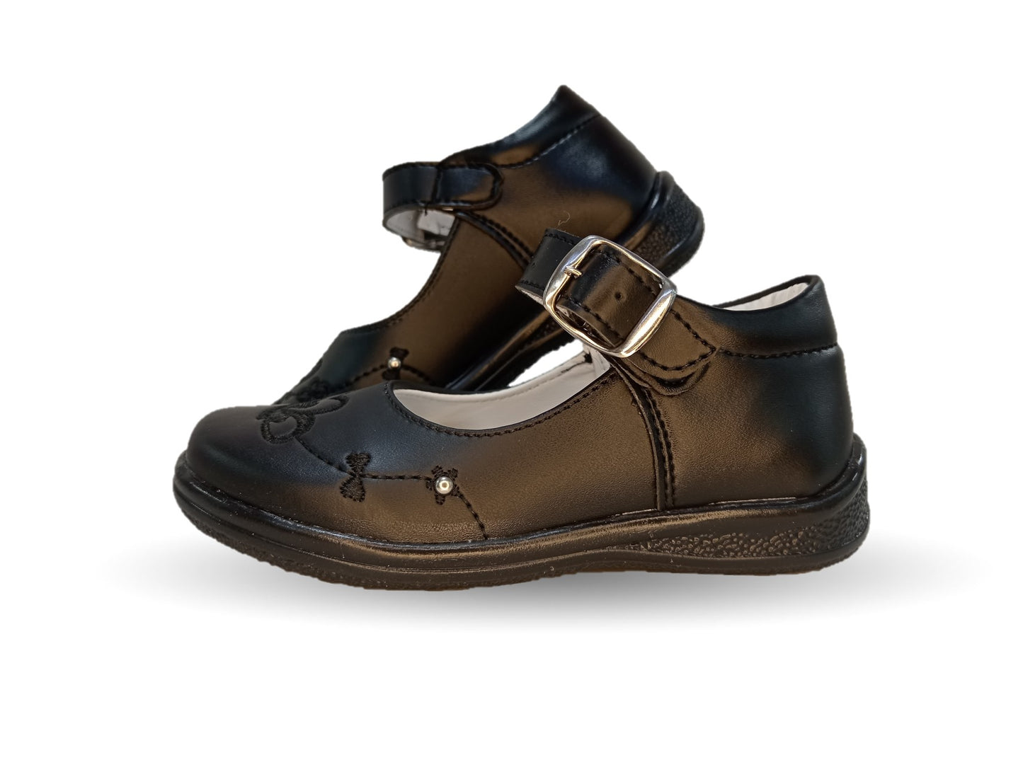 Zapato Escolar y Casual con hebilla Dulce Cereza 607 Negro para niña