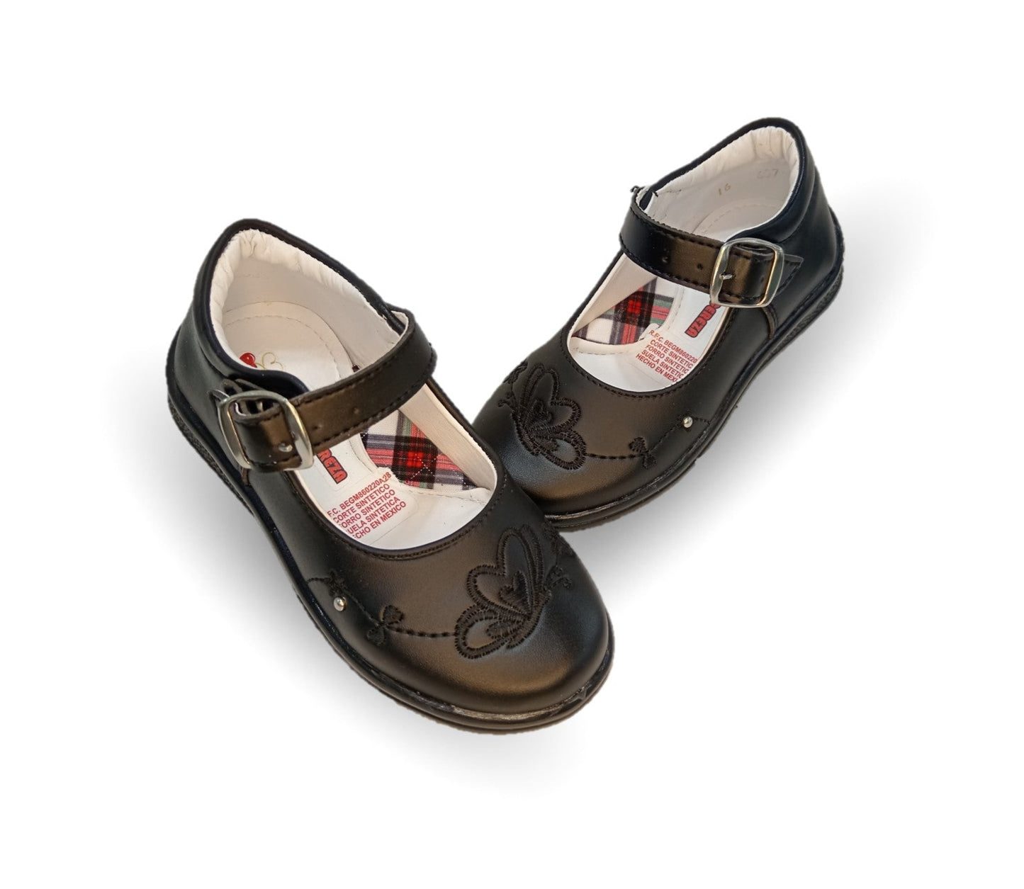 Zapato Escolar y Casual con hebilla Dulce Cereza 607 Negro para niña