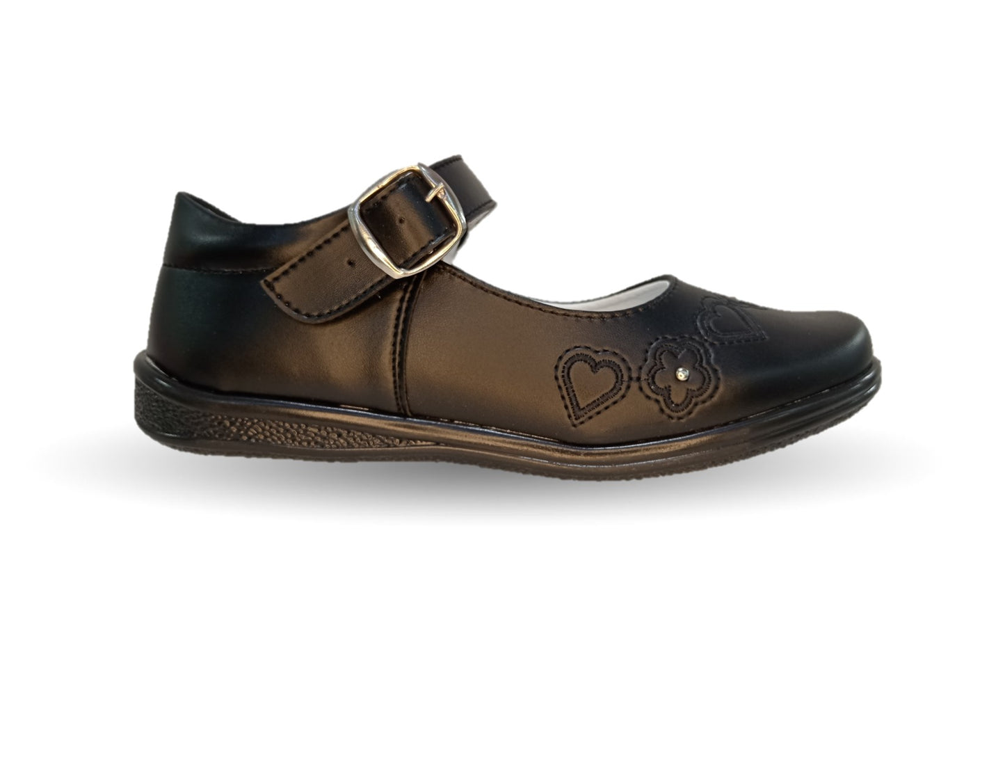 Zapato Escolar y Casual con hebilla Dulce Cereza 611 Negro para niña