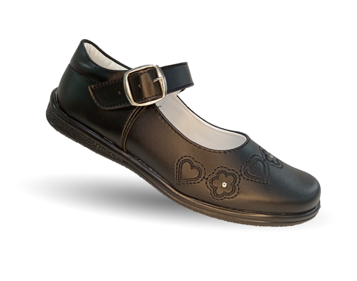 Zapato Escolar y Casual con hebilla Dulce Cereza 611 Negro para niña