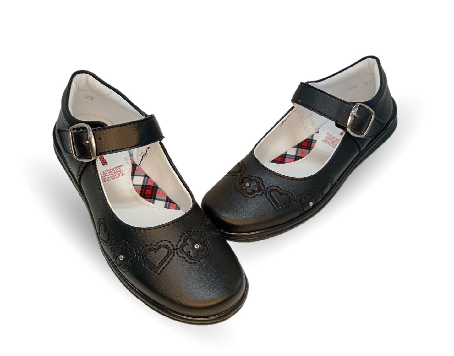 Zapato Escolar y Casual con hebilla Dulce Cereza 611 Negro para niña
