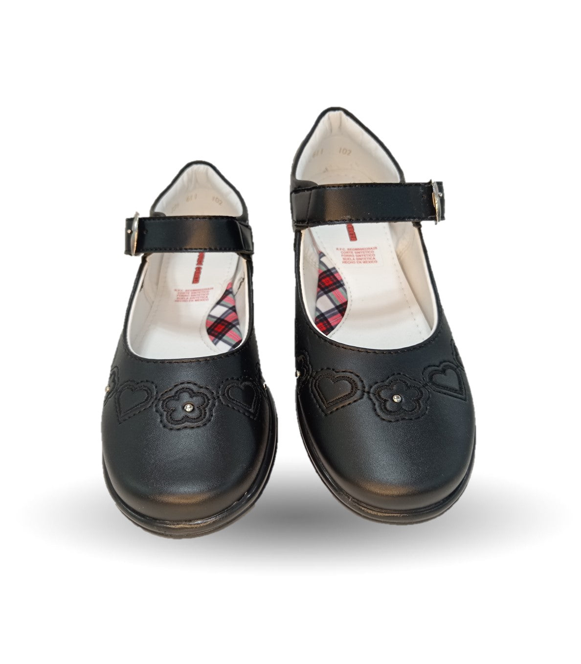 Zapato Escolar y Casual con hebilla Dulce Cereza 611 Negro para niña