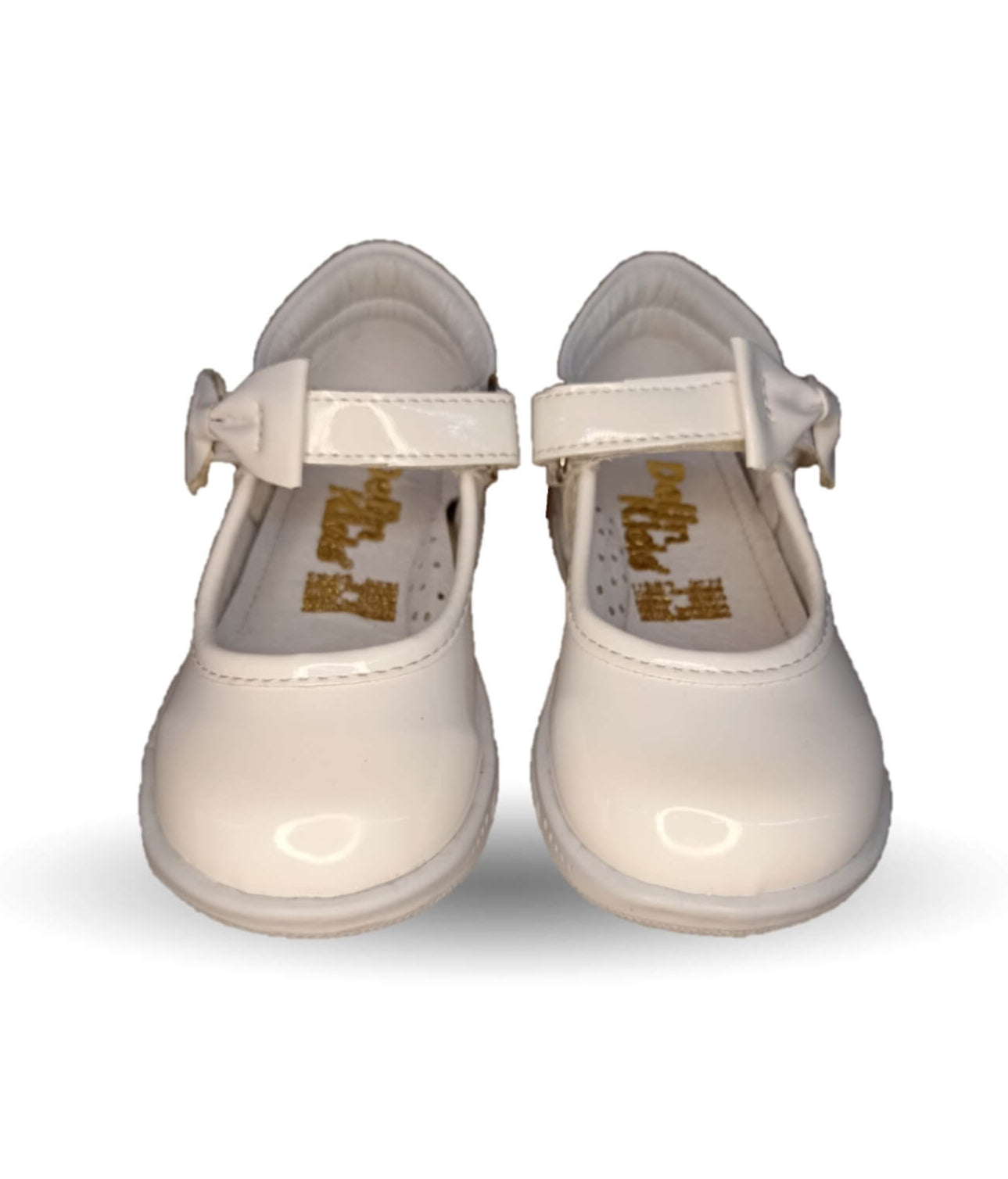 Zapato Casual Delin Kids 4 Charol Blanco para niña