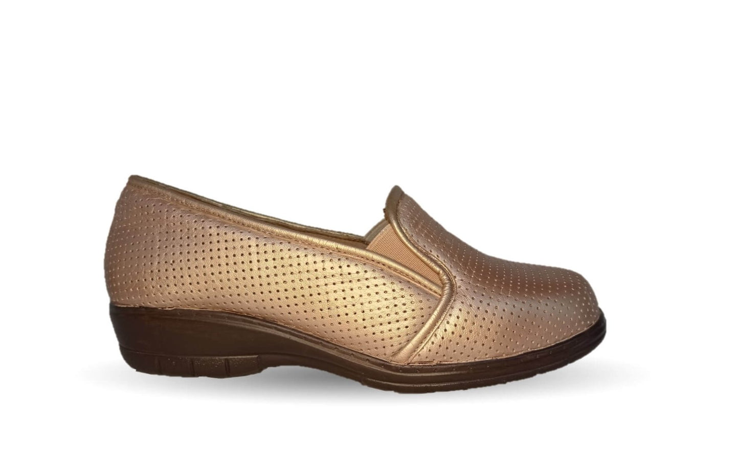 Zapato de Confort de piel bovino Dorothy Bell 382 Oro para mujer