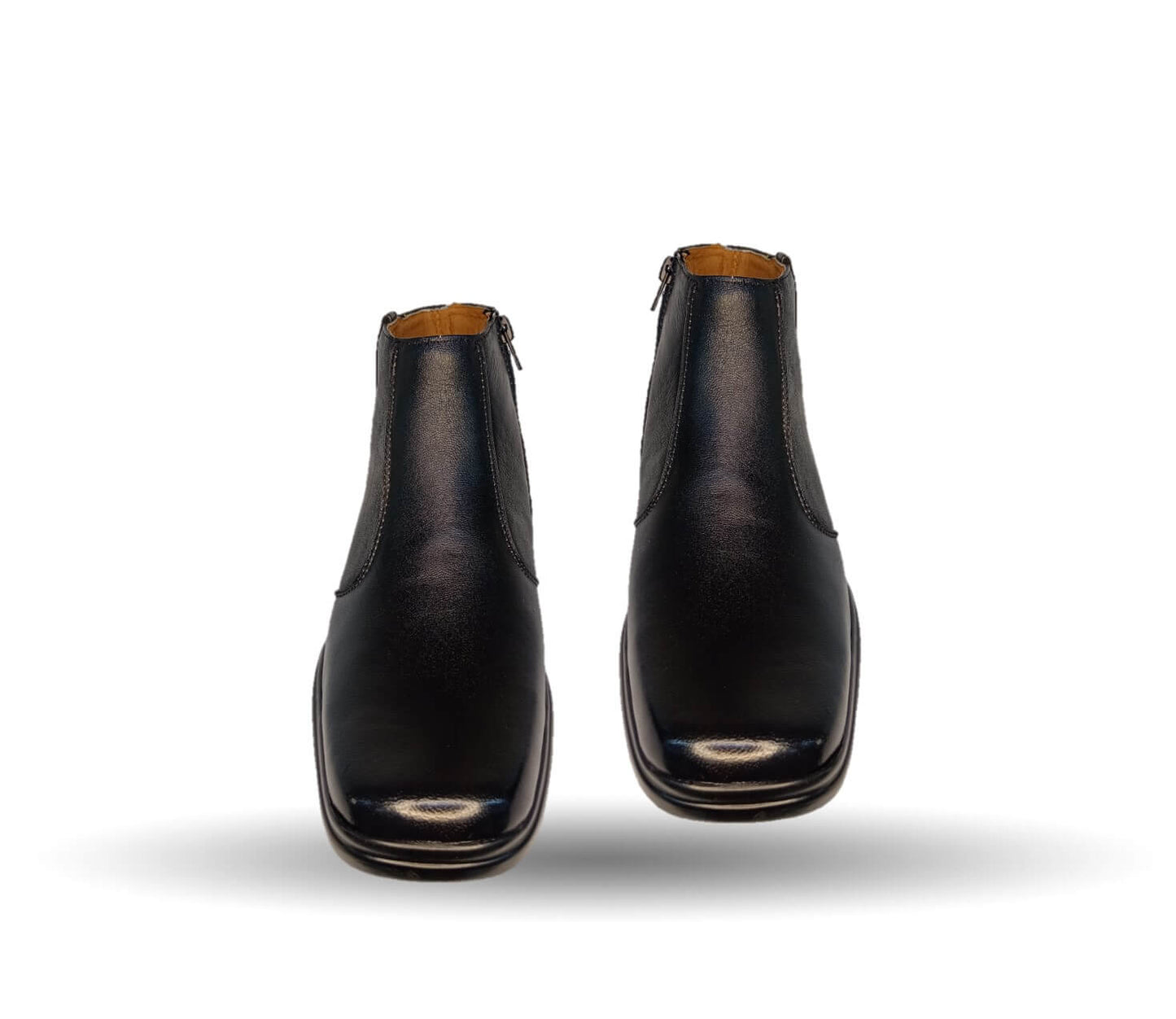 Bota de Confort y Casual de piel bovino con cierre interno Dse 91 Negro para hombre