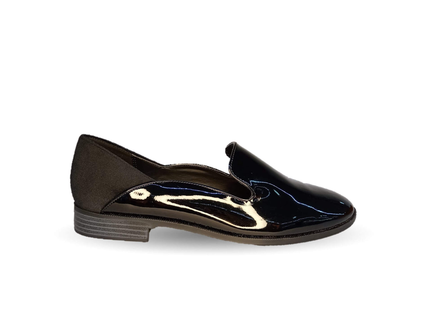 Zapato Casual tipo Flats de moda Dva 21156 Charol Negro para mujer