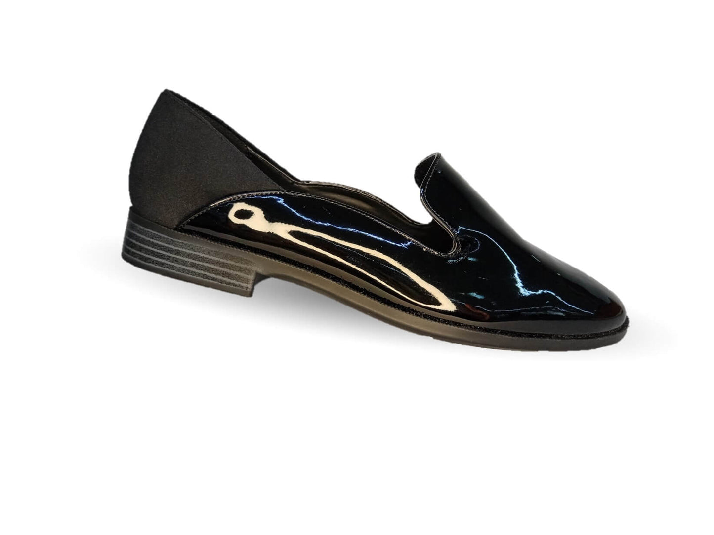 Zapato Casual tipo Flats de moda Dva 21156 Charol Negro para mujer