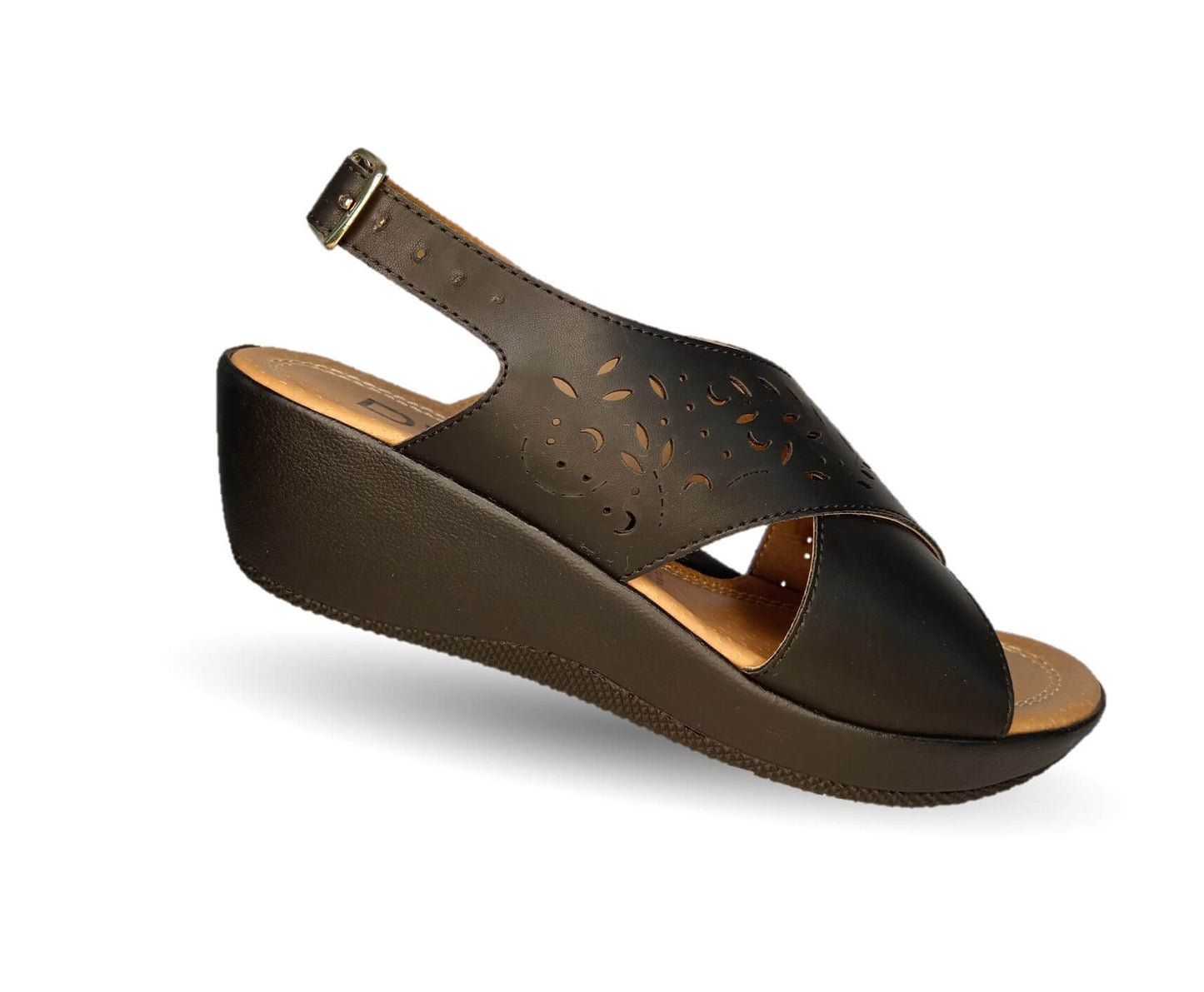 Sandalia con cuña mediana Dva 4702 Negro para mujer