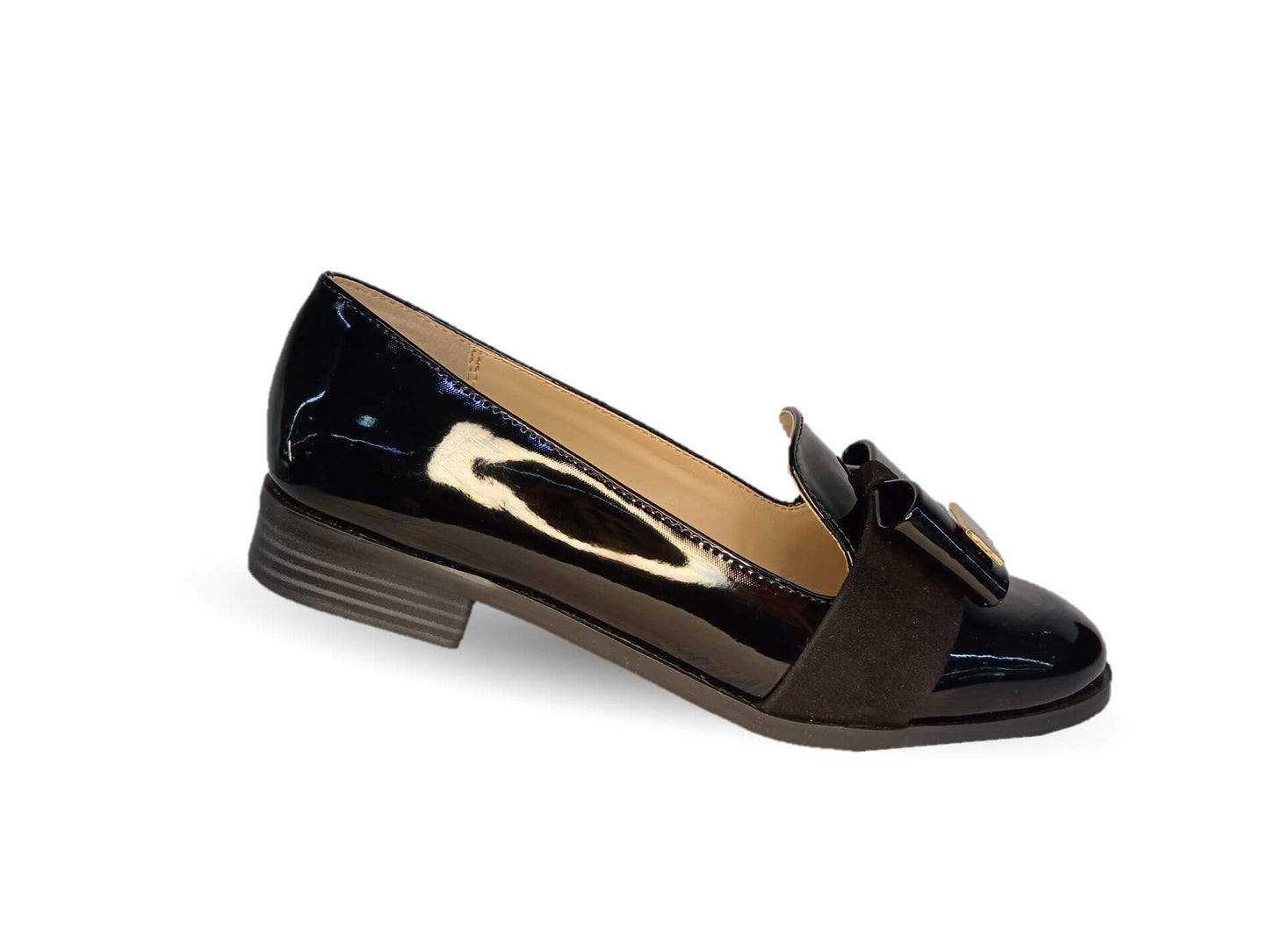 Zapato Casual tipo Flats de moda Dva 78023mCharol Negro para mujer