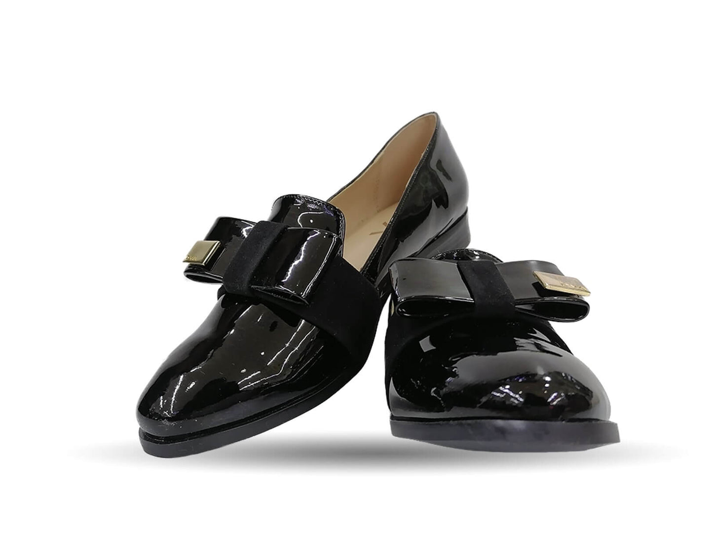 Zapato Casual tipo Flats de moda Dva 78023mCharol Negro para mujer