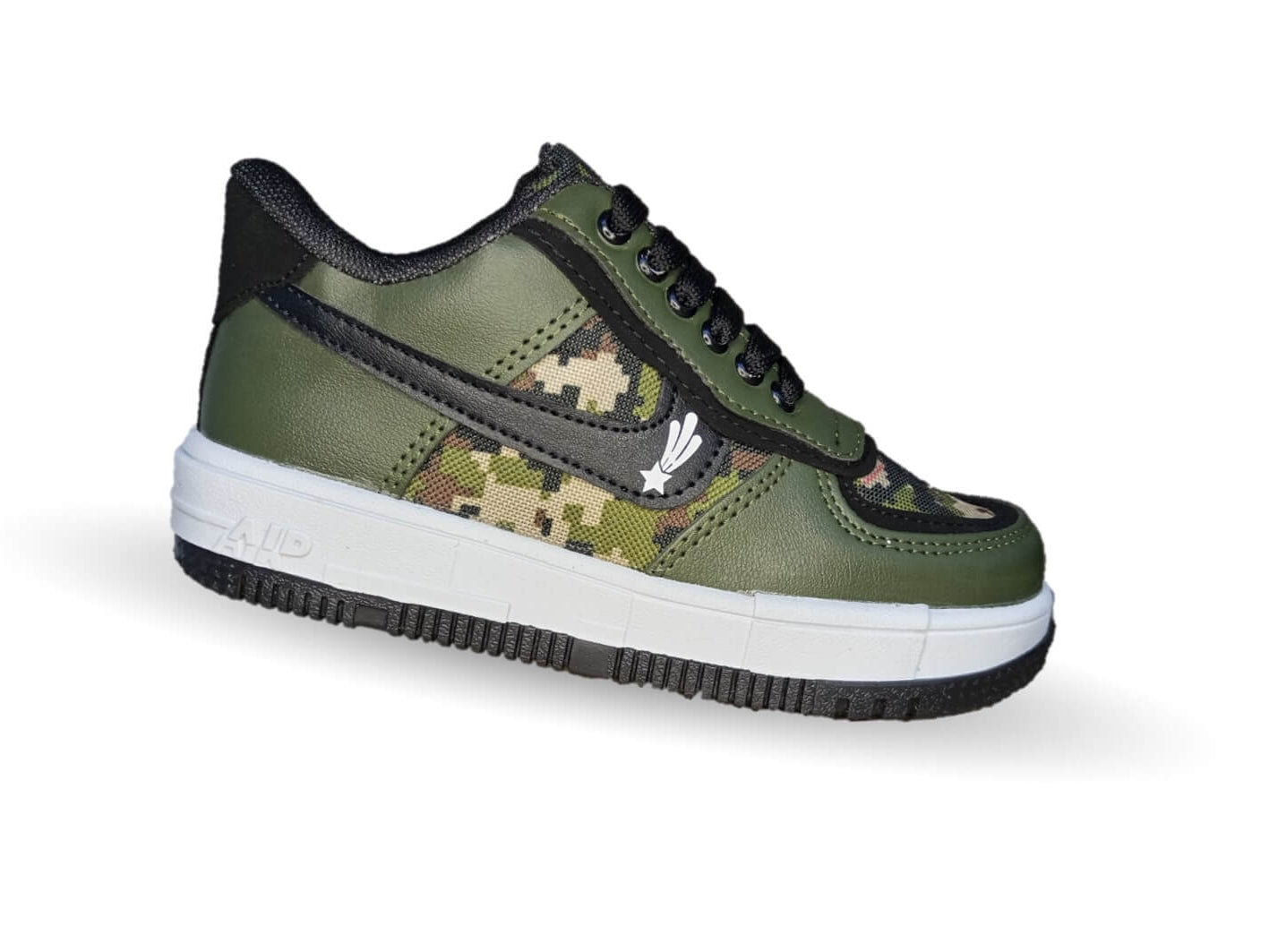 Tenis Urbano con agujetas First 8001 Camuflaje para niño