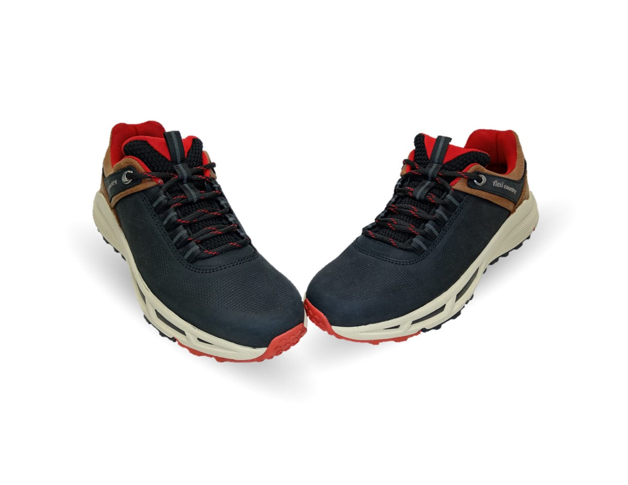 Zapato Casual Outdoor de piel con sistema de mejor agarre Flexi Country 410903 Negro para hombre