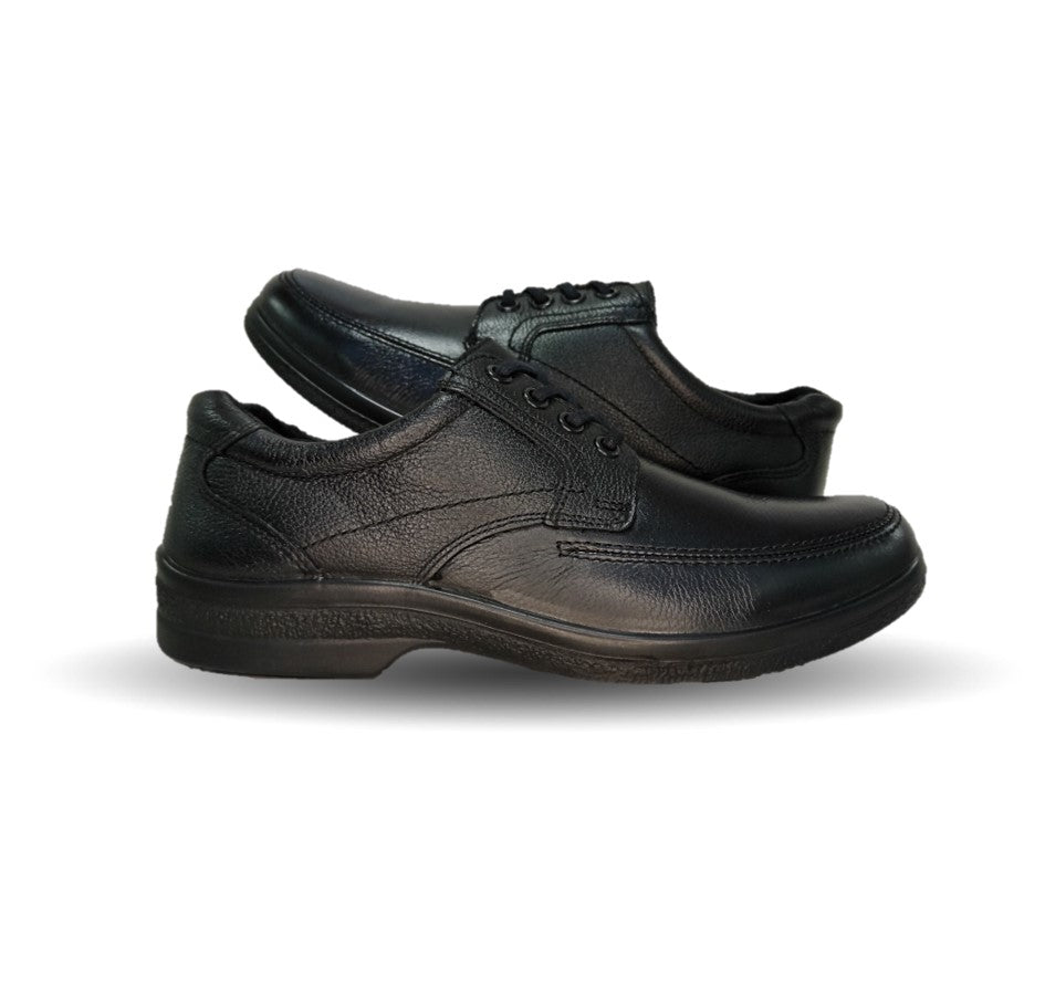 Zapato de Confort y Servicio de piel con sistema Walking Soft Flexi 91607 Negro para hombre