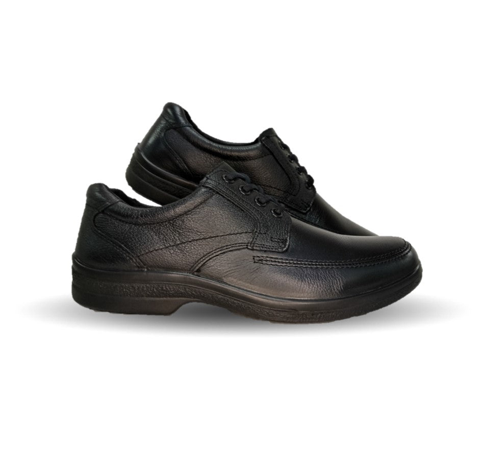 Zapato de Confort y Servicio de piel con sistema Walking Soft Flexi 91607 Negro para hombre
