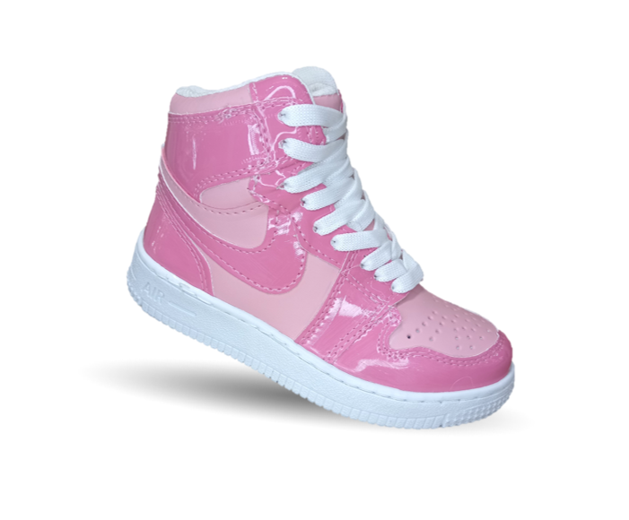 Tenis tipo Bota con ajuste de agujetas Fridays 950 Rosa/Rosa para niña