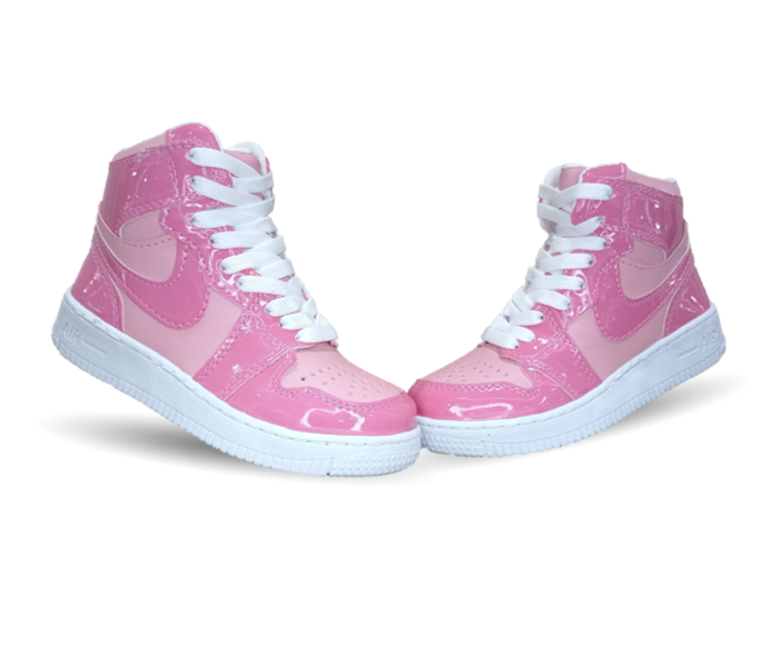 Tenis tipo Bota con ajuste de agujetas Fridays 950 Rosa/Rosa para niña