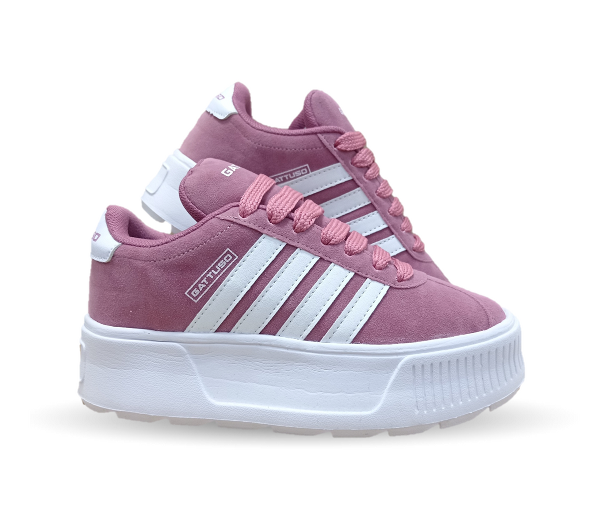 Tenis Urbano con plataforma Gattuso 303 Color Rosa/Blanco para mujer