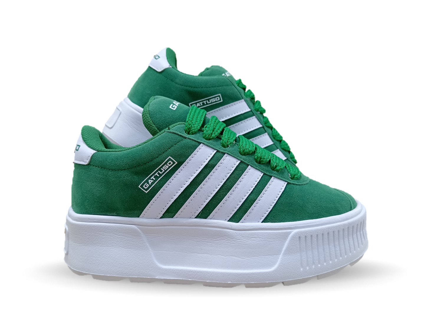 Tenis Urbano con plataforma Gattuso 303 Verde/Blanco para mujer