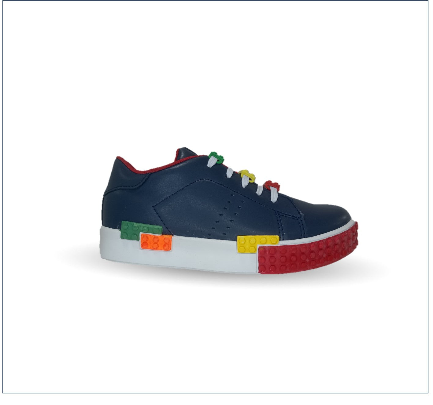 Tenis Urbano de moda con agujetas Gosh 41 Marino/Rojo para niño