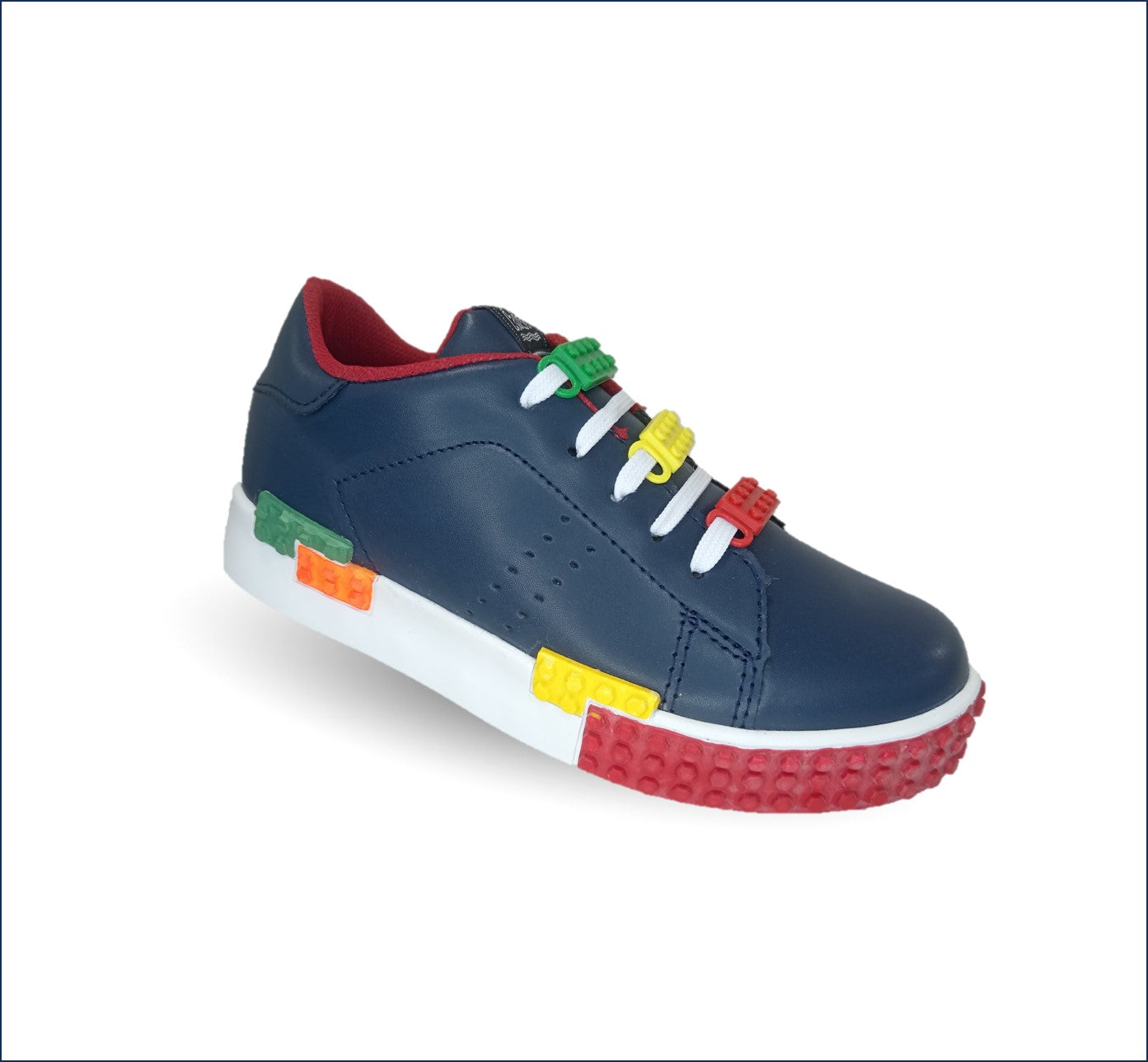 Tenis Urbano de moda con agujetas Gosh 41 Marino/Rojo para niño